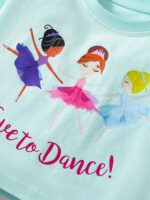 Toddler Girls Summer Short Outfits Clothes Set Kids Unicorn Bunny Animal Print Short Sleeve Cotton T-Shirt Dresses Tops and Shorts 2 Piece Crewneck Sleeveless Clothing Set Age 1-7 Years Old - Image 4