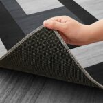 AMEHA Rugs Living Room – Milo Black & Grey Area Rugs for Bedroom Small Bedside Mat40x60 cm Modern Kitchen Carpet - Geometric Style Durable Super Soft Non Slip Non Shedding Floor Rug Easy Clean - Image 2