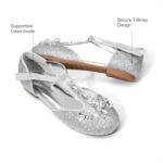 DREAM PAIRS Girls Mary Jane Shoes Flower Girls Shoes with Pearl T-Strap Wedding Party School Girls Flats for Toddler Little Big Kid - Image 4