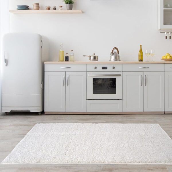 Living Room Rug - Cosy, Soft and Easy-to-Clean Area Rugs for Bedrooms and Kitchens, (White, 80 x 150 cm) - Image 3