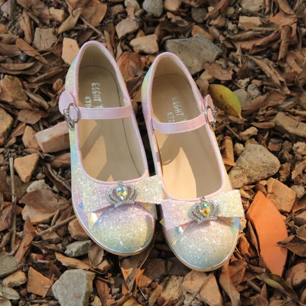 Princess Dress Up Shoes Girls' Mary Jane Shoes - Girls Party Pumps - Flower Girl Wedding Party Girls Sparkly Shoes - Image 8