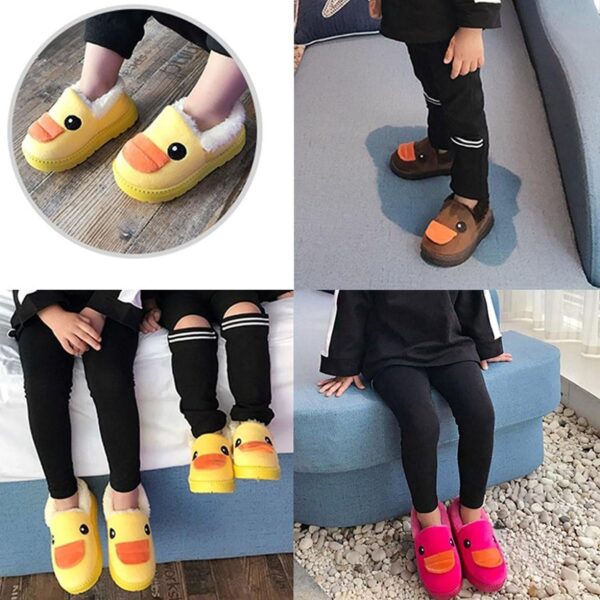 SHOBDW Girls Shoes, Baby Boys Fashion Cute Cartoon Duck Casual Winter Warm Toddler Child Home Sneakers Boots - Image 2