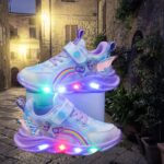 Vorkhuaeri Princess Sneakers for Girls Kids Trainers Light Up Shoes Dress Up Elsashoes Baby Toddler Sneakers Birthday Xmas - Image 2