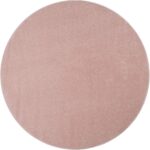 Living Room Rug Plain Simple And Modern Short-Pile, Various Sizes and colours, Size:Ø 160 cm round, Colour:Pink - Image 5