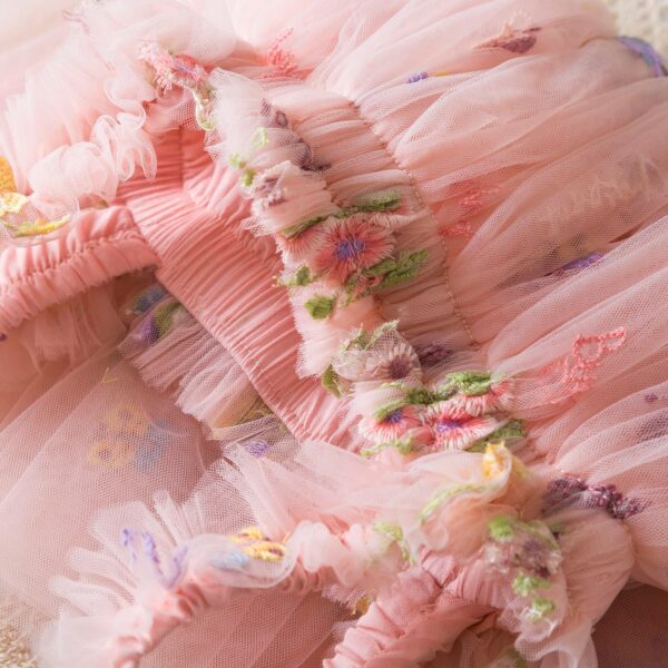 TTYAOVO Toddler Girl Dress Baby Birthday Tulle Strapless Casual Dresses - Image 4