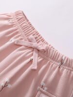 Toddler Girls Summer Short Outfits Clothes Set Kids Cute Unicorn Bunny Rainbow Animal Print Short Sleeve Cotton T-Shirt Tops and Shorts 2 Piece Crewneck Clothing Set Age 1-7 Years Old - Image 6