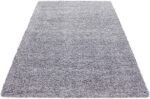 Abaseen Small Large Shaggy Rug Modern Rugs Living Room Extra Large Small Medium Rectangular Size Soft Touch Thick Pile Living Room Area Rugs Non Shedding (Silver, 60x110 cm) - Image 6