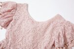 Beganly Girls Elegant Lace Princess Dress Toddler Vintage Pom Pom Flutter Sleeve Party Dresses - Image 9