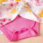 JiAmy Baby Girl Romper Dress Flowers Print Flutter Sleeve A Line Dresses Round Neck Ribbed Bow Clothes for Toddler - Image 5