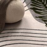 TT Home Low Pile Rug Area Rug Livingroom Carpet Square 3D Abstract Pattern, colour:Grey Cream, Size:80x300 cm - Image 3