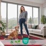 Arty Rugs Machine Washable Rug, 200x290cm, 75% Recycled Cotton, Short Pile, Non-Slip Backing, Non-Shedding, Area Rugs for Living Room, Bedroom, Kitchen, Hallway, Office, Red Tartan - Image 6