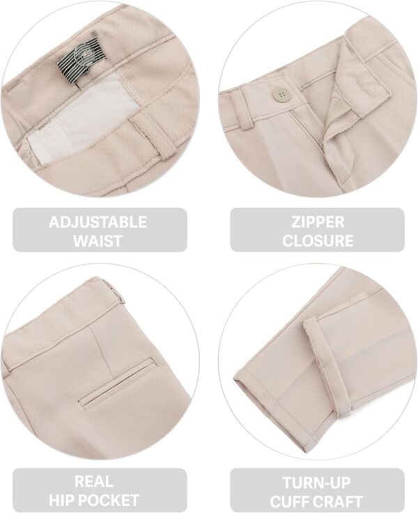 Lilax Toddler & Little Boys Suit Set, Formal Suit Vest, White Dress Shirt, Dress Pants and Bowtie 4 Piece Suit Set - Image 3