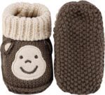 LACOFIA 2 Pairs Newborn Knitted Booties Soft Baby Boys Girls Bootees 0-3 Months - Image 2