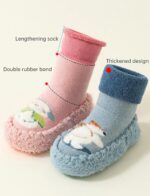FEOYA Baby Slippers Socks 3 Pairs Anti Slip Infant Baby Floor Sock Slippers Newborn Boys Girls Breathable First Walking Shoes Winter Thermal Step Socks Christmas Baby Gift - Image 6