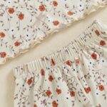 Baby Girls Summer Two Piece Outfits Floral Print Crew Neck Short Sleeve Top Lettuce Trim Elastic Shorts Set Toddler Girl Sets Kids Clothes - Image 4