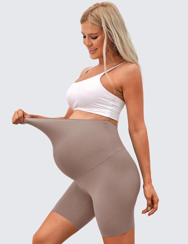 BAYDI Clouduxi Maternity Shorts Over The Belly 6“- High Waist Pregnancy Biker Shorts Maternity Pants for Yoga Workout Active - Image 4