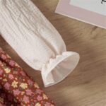 Bloomers Baby Toddler Kids Children Baby Girls Long Ruffled Sleeve Patchwork Floral Princess Dress with Pockets Bags Clothes Set 2PCS Outfits Baby Girl Baby Clothes - Image 3