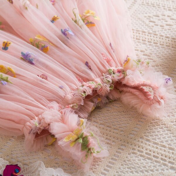 TTYAOVO Toddler Girl Dress Baby Birthday Tulle Strapless Casual Dresses - Image 3