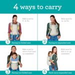 Infantino - Flip 4-in-1 Nature & Nurture Convertible Carrier - 4 Positions - Adjustable Lumbar - Waist Belt - Head Support - Ergonomic Seat - Padded Shoulder Straps - Recycled Materials - 1 Unit - Image 2
