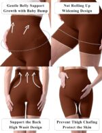 SUNNYBUY Women's Maternity Shapewear for Dresses, Seamless Mid-Thigh Pregnancy Underwear Over Belly Support - Image 4