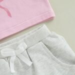 Domisola Baby Girl First Birthday Outfits Letter Print Short Sleeve T-shirt Tops Pants Shorts Set Infant Summer Clothes - Image 6