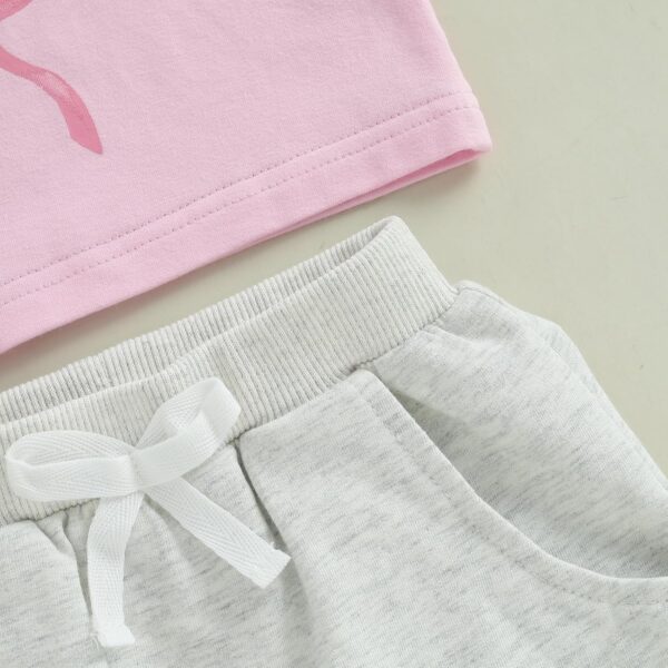 Domisola Baby Girl First Birthday Outfits Letter Print Short Sleeve T-shirt Tops Pants Shorts Set Infant Summer Clothes - Image 6