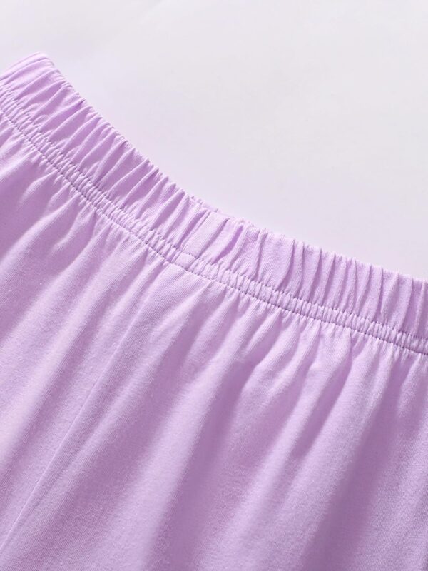 TCWWBB Toddler Girls Summer Short Outfits Clothes Set Kids Unicorn Bunny Animal Print Short Sleeve Cotton T-Shirt Dresses Tops and Shorts 2 Piece Crewneck Sleeveless Clothing Set Age 1-7 Years Old - Image 6