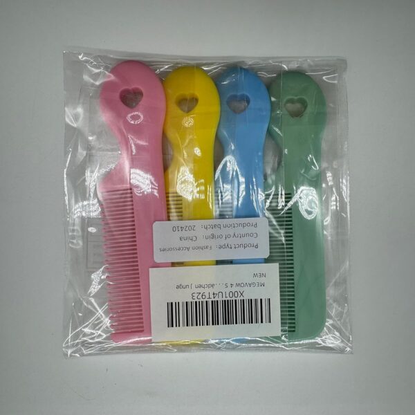 MEGAVOW 4 Pcs Baby Hair Comb, Cute Small Round Hairbrushes Hair Brush Set for Toddler Newborn Girls and Boys Childrens Multicolor - Image 8