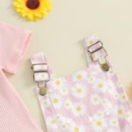 Toddler Kids Baby Girl Floral Overalls Shorts with Pocket Suspender Trousers Summer Clothing Outfits - Image 5