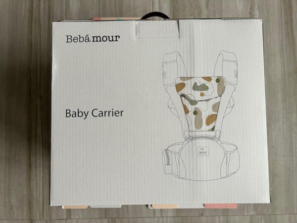 Bebamour Baby Carrier Newborn to Toddler Baby Carrier Hipseat 0-36Months with Head Hood, 3 PCS Teething Pads, Waist Extender, Light Grey - Image 11