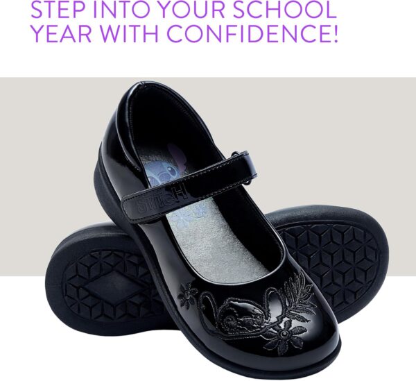 Disney Lilo and Stitch Shoes | Girls Black Shoes | School Shoes for Girls | Official Stitch Merchandise - Image 3
