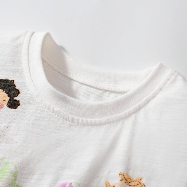 Girls Summer Dresses Unicorn Butterfly Floral Rainbow Casual Dress Cotton Shirt Cartoon Short Sleeve Sleeveless Dress for Kids Age 1-7 Years Old - Image 4