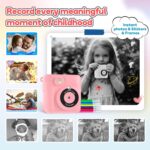 Kids Camera for Girls Boys, Kids Instant Print Camera Toy for 3-14 Year Old, 1080P HD Kids Digital Camera with Photo Paper Birthday Gifts for 3 4 5 6 7 8 9+ Year Old Girl 6 Colour Pens 32GB SD Card - Image 4