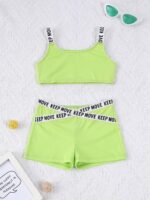 Manyakai Kids Girls 3Pcs Street Dance Outfit Athletic Tracksuit Crop Top Sweatshirt with Booty Shorts Set - Image 6