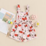 Toddler Kids Baby Girl Floral Overalls Shorts with Pocket Suspender Trousers Summer Clothing Outfits - Image 3