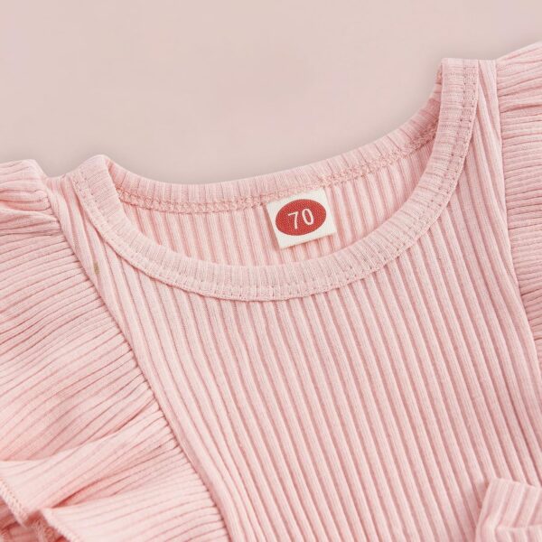 JiAmy Baby Girl Clothes Newborn Floral Embroidery Mesh Tulle Romper Toddler Ruffle Short Sleeve Bodysuit Spring Summer Baby Girl Dress for 0-24 Months - Image 3