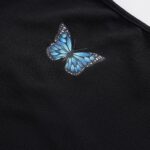 Girl's 2 Piece Outfits Kids Long Sleeve Crop Top and Cami Dress Set Teen Girls Pullover Sweatshirt + Butterfly/Plaid Print Bodycon Dress Clothes Christmas Party Casual Costumes - Image 9