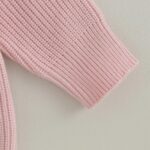 FeMereina Baby Girl Winter Clothes Letter Embroidery Knit Sweater Sister Matching Outfits - Image 5