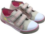 GladRags Younger Girls Canvas Trainers, Pumps, Plimsolls with Hook & Loop Strap, Infant Size 5-12 - Image 2