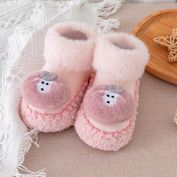 Baby Shoes 0to3 Months Girls Infant Toddle Footwear Winter Toddler Shoes Soft Bottom Indoor Non Slip Warm Floor Animal Socks Shoes Infant Boots Size 3 Boys - Image 3
