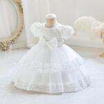 Belovecol Baby Girls Sequin Dress Bowknot Tulle Embroidery Dresses Toddler Formal Baptism Dresses 12M to 5T - Image 2