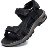 Kids Sandals Boys Sports Outdoor Sandal Athletic Air Cushion Beach Shoes Hook and Loop Summer Footwear for Holidays, Walking, Camping, Travelling