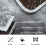 Calore Area Rugs Fluffy Living Room Rugs 80x120cm, Shaggy Area Rug Bedroom Carpet Large Rug Soft Kids Room Rugs Comfortable Floor Mat for Home Decor (Grey White, 80 x 120 cm) - Image 6