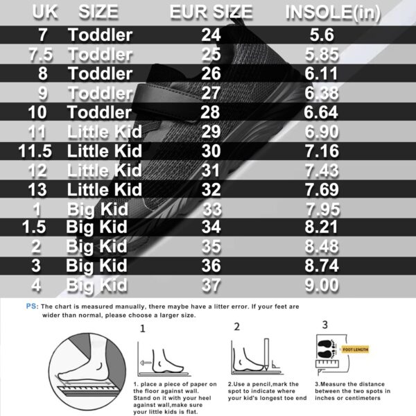 Raoendis Boys Girls Trainers Sneakers for Kids Running Tennis Shoes for Toddler/Little Kid/Big Kid - Image 2