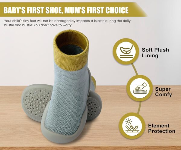 Dookeh Baby Shoes Boys Girls First Walking Shoes Non Slip Soft Sole Sneakers Toddler Infant Babygirl Sock Shoes - Image 6