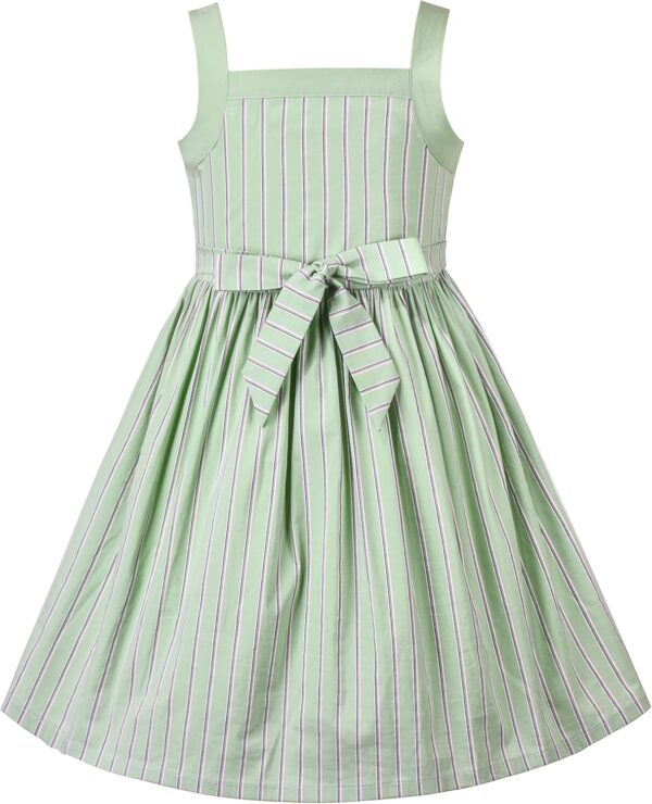 Girls Dress Heart Print Pink Children Clothes Sundress - Image 2