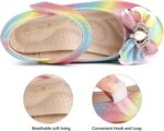KUWIBY Girl Glitter Princess Flat Shoes Mary Jane Ballet Dress Shoes Kids Bling Bowknot Crown Birthday Party Shoes Bright Diamond Cosplay Dance Shoes for Little Girls Toddlers Multicolor - Image 4