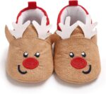 Christmas Shoes for Baby and Toddler Boys Ankle Boots Booties Winter Warm Boots Santa Reindeer Snowflakes Barefoot Feel Sizes 0-24 Months Footwear - Image 3