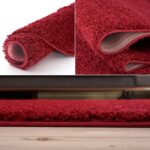 BORING PANDA Living Room Rug - Cosy, Soft and Easy-to-Clean Area Rugs for Bedrooms and Kitchens, (Red, 120 cm Round) - Image 5