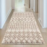 THE RUGS Modern Moroccan Design Living Room and Bedroom Rugs, Non-Shedding & Easy Care (Moroccan Ivory/Beige, 60x110 cm) - Image 2